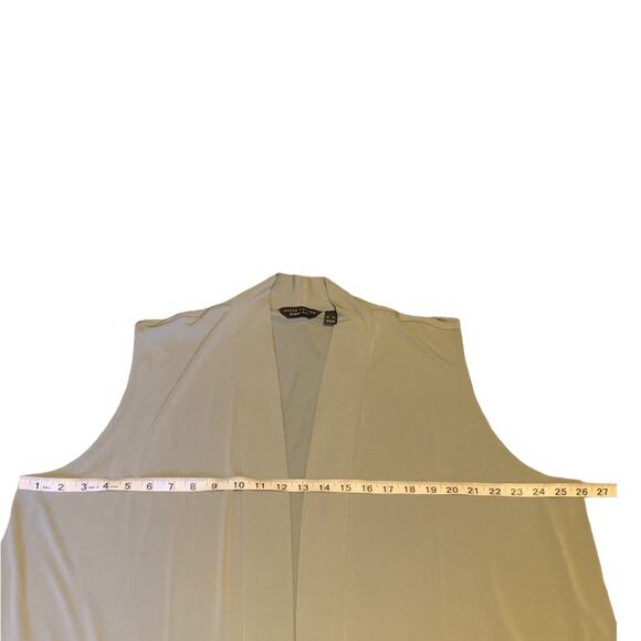 Susan Graver Every Day Duster Vest Topper Sleeveless Liquid Knit Gray Size XL - Picture 6 of 7
